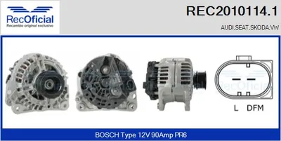 Alternador Seat CORDOBA · Vw TRANSPORTER T4 Bus · Seat IBIZA II