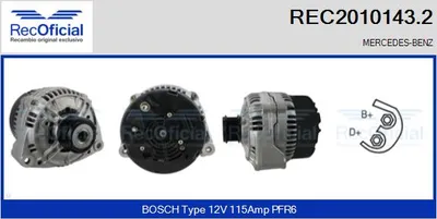 Alternador Mercedes-Benz VITO Bus · Mercedes-Benz VITO Van · Mercedes-Benz V-CLASS