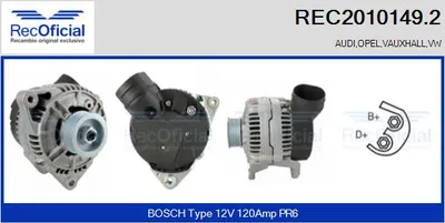 Alternador Audi 80 B4 Saloon · Audi 80 B4 Avant · Audi 100 C4 Saloon