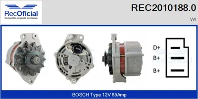 Alternador Vw GOLF II · Vw JETTA II