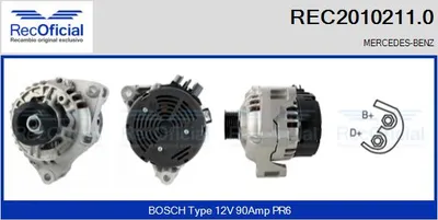 Alternador Mercedes-Benz E-CLASS · Mercedes-Benz E-CLASS T-Model · Mercedes-Benz SLK