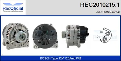 Alternador Lancia KAPPA · Alfa Romeo GTV · Alfa Romeo SPIDER
