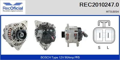 Alternador Mitsubishi SPACE STAR MPV