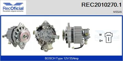Alternador Nissan TRADE Van · Nissan TRADE Platform/Chassis