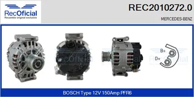 Alternador Mercedes-Benz SPRINTER 2-t Platform/Chassis · Mercedes-Benz VITO Bus · Mercedes-Benz SPRINTER 2-t Van