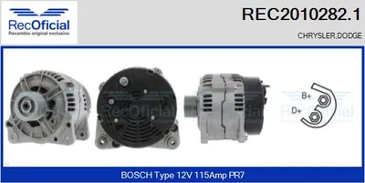 Alternador Chrysler VOYAGER / GRAND VOYAGER III · Dodge CARAVAN