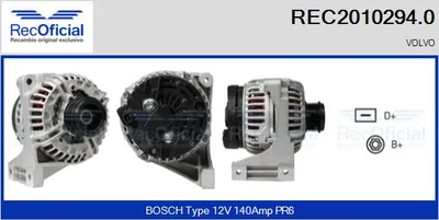 Alternador Volvo S40 I · Volvo V40 Estate · Volvo V70 I