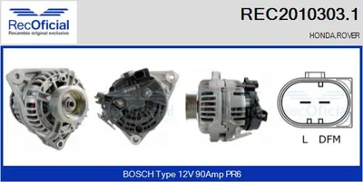 Alternador Honda ACCORD VI · Honda ACCORD VI Coupe · Honda ACCORD VI Hatchback