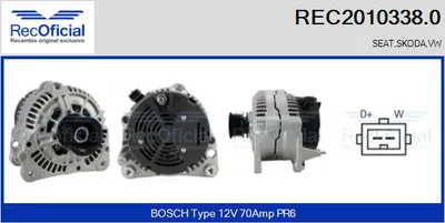 Alternador Seat CORDOBA · Seat TOLEDO I · Vw PASSAT B3/B4
