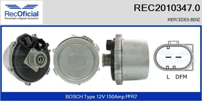 Alternador Mercedes-Benz G-CLASS · Mercedes-Benz E-CLASS · Mercedes-Benz E-CLASS T-Model