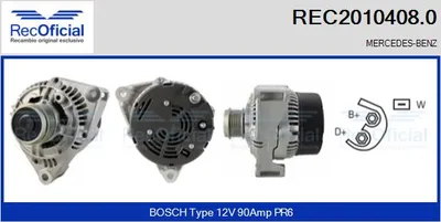 Alternador Mercedes-Benz VITO Bus · Mercedes-Benz VITO Van · Mercedes-Benz V-CLASS