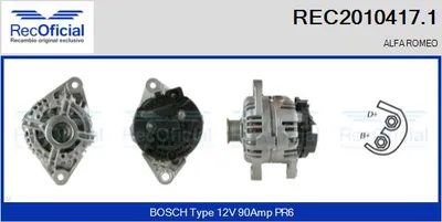 Alternador Alfa Romeo 156 · Alfa Romeo 156 Sportwagon · Alfa Romeo 147