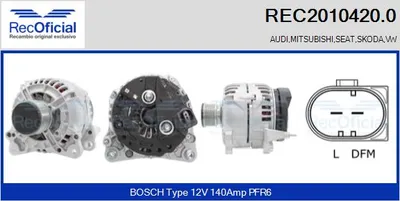 Alternador Seat CORDOBA · Vw SHARAN · Seat ALHAMBRA