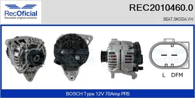 Alternador Seat AROSA · Vw LUPO I · Skoda FABIA I