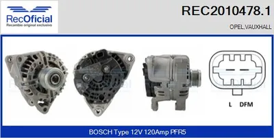 Alternador Opel CORSA D · Opel MERIVA B MPV · Vauxhall MERIVA Mk II