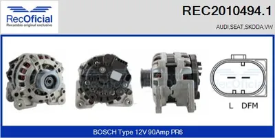 Alternador Vw UP! · Seat Mii · Skoda CITIGO