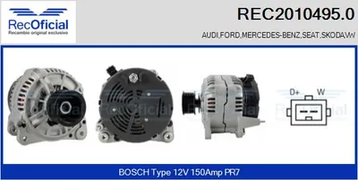 Alternador Audi A6 C4 · Vw TRANSPORTER T4 Bus · Vw SHARAN
