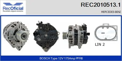 Alternador Mercedes-Benz A-CLASS · Mercedes-Benz CLA Coupe · Mercedes-Benz GLA-CLASS