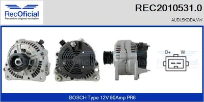 Alternador Skoda FELICIA I · Skoda FELICIA I Estate · Audi A3
