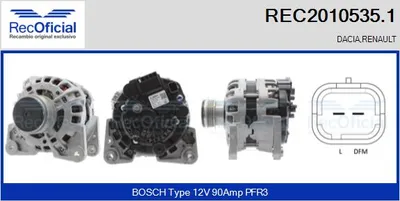 Alternador Dacia SANDERO II · Dacia LOGAN II · Dacia LOGAN MCV II