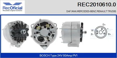Alternador Mercedes-Benz T2/L Van · Mercedes-Benz T2/L Platform/Chassis · Mercedes-Benz T2/LN1 Van
