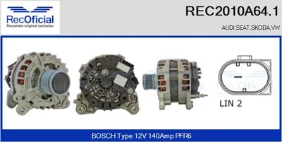 Alternador Vw SHARAN · Seat ALHAMBRA · Audi A3 Sportback