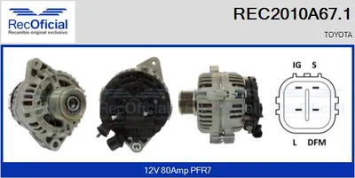 Alternador Toyota HIACE IV Bus · Toyota LAND CRUISER 90 · Toyota HIACE IV Van