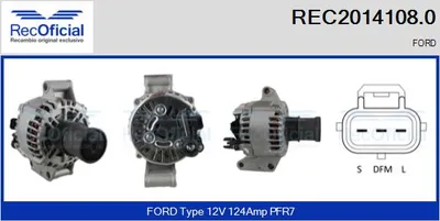 Alternador Ford TRANSIT Bus · Ford TRANSIT Van · Ford TRANSIT Platform/Chassis