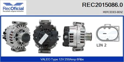 Alternador Mercedes-Benz SPRINTER 3-t Van · Mercedes-Benz SPRINTER 3,5-t Van · Mercedes-Benz SPRINTER 3,5-t Platform/Chassis
