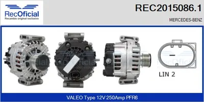Alternador Mercedes-Benz SPRINTER 3-t Van · Mercedes-Benz SPRINTER 3,5-t Van · Mercedes-Benz SPRINTER 3,5-t Platform/Chassis