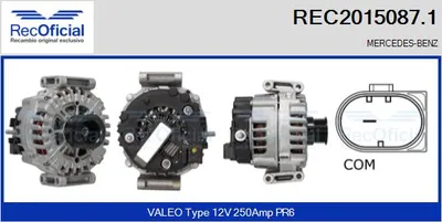 Alternador Mercedes-Benz SPRINTER 3-t Bus · Mercedes-Benz SPRINTER 3-t Van · Mercedes-Benz SPRINTER 3-t Platform/Chassis