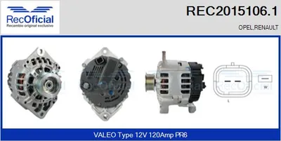 Alternador Renault LAGUNA I · Renault LAGUNA I Grandtour · Renault MEGANE I