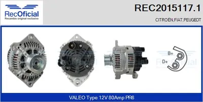 Alternador Citroën JUMPER I Bus · Fiat DUCATO Van · Peugeot BOXER Bus