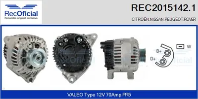 Alternador Peugeot 106 I · Rover 100 / METRO Hatchback · Citroën AX