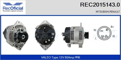Alternador Renault RAPID Box Body/MPV · Renault CLIO I · Mitsubishi CARISMA