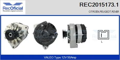 Alternador Rover 100 / METRO Hatchback · Peugeot 205 I Convertible · Peugeot 205 II