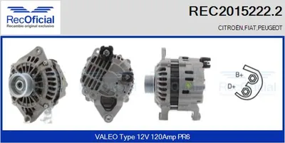 Alternador Citroën JUMPER I Bus · Peugeot 806 · Citroën XANTIA