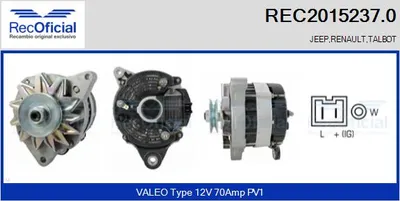 Alternador Talbot 1307-1510 · Talbot SOLARA · Talbot MURENA