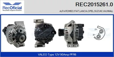 Alternador Fiat STRADA Pickup · Fiat PUNTO · Opel AGILA