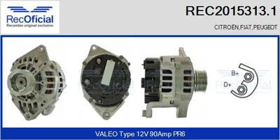 Alternador Citroën JUMPER I Bus · Fiat DUCATO Van · Peugeot BOXER Bus