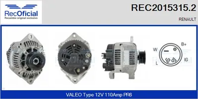 Alternador Renault SAFRANE I · Renault SAFRANE II