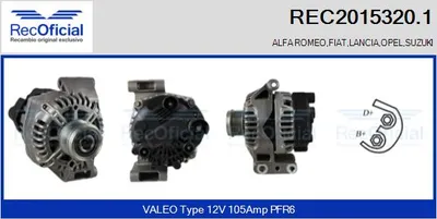 Alternador Fiat STRADA Pickup · Fiat PUNTO · Opel AGILA