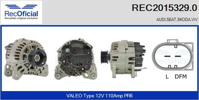 Alternador Vw TOURAN · Audi A3 · Vw MULTIVAN T5