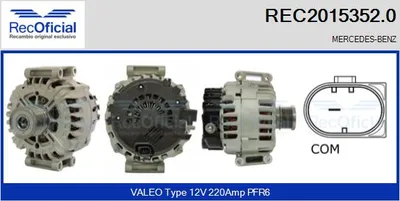 Alternador Mercedes-Benz SPRINTER 3-t Bus · Mercedes-Benz SPRINTER 3-t Van · Mercedes-Benz SPRINTER 3-t Platform/Chassis