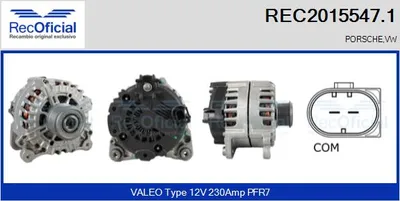 Alternador Porsche CAYENNE · Vw TOUAREG