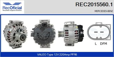 Alternador Mercedes-Benz SPRINTER 3-t Bus · Mercedes-Benz SPRINTER 3-t Van · Mercedes-Benz SPRINTER 3-t Platform/Chassis