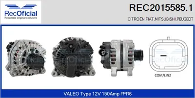 Alternador Peugeot 807 · Citroën C8 · Peugeot 407