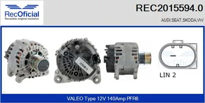 Alternador Seat IBIZA IV · Vw SCIROCCO III · Vw POLO V