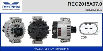 Alternador Mercedes-Benz VIANO · Mercedes-Benz SPRINTER 3-t Bus · Mercedes-Benz SPRINTER 3-t Van