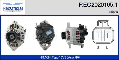 Alternador Nissan ALMERA I Hatchback · Nissan ALMERA I · Nissan PRIMERA